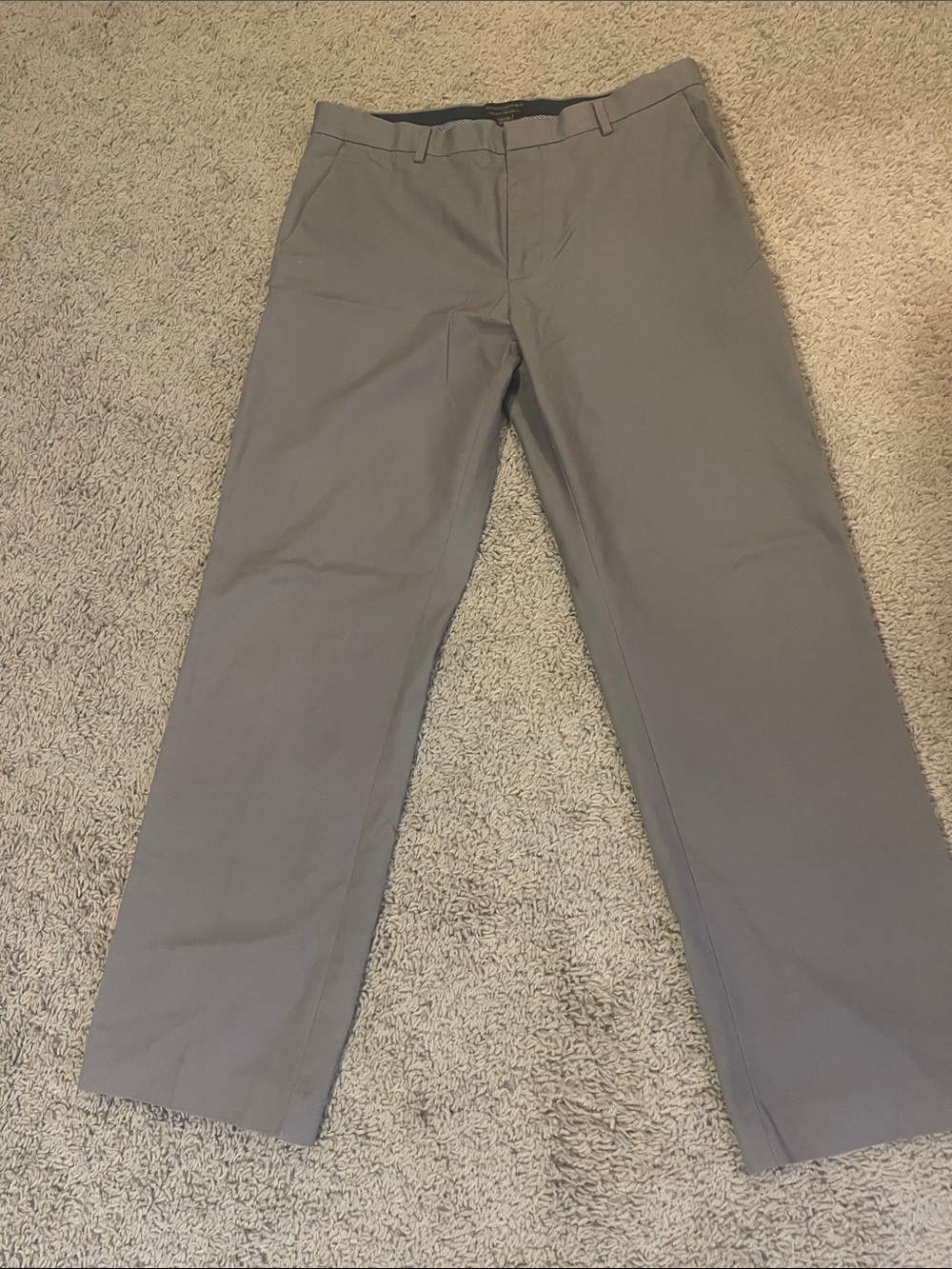 Men's Light Gray Dress Pants - Classic Straight Fit